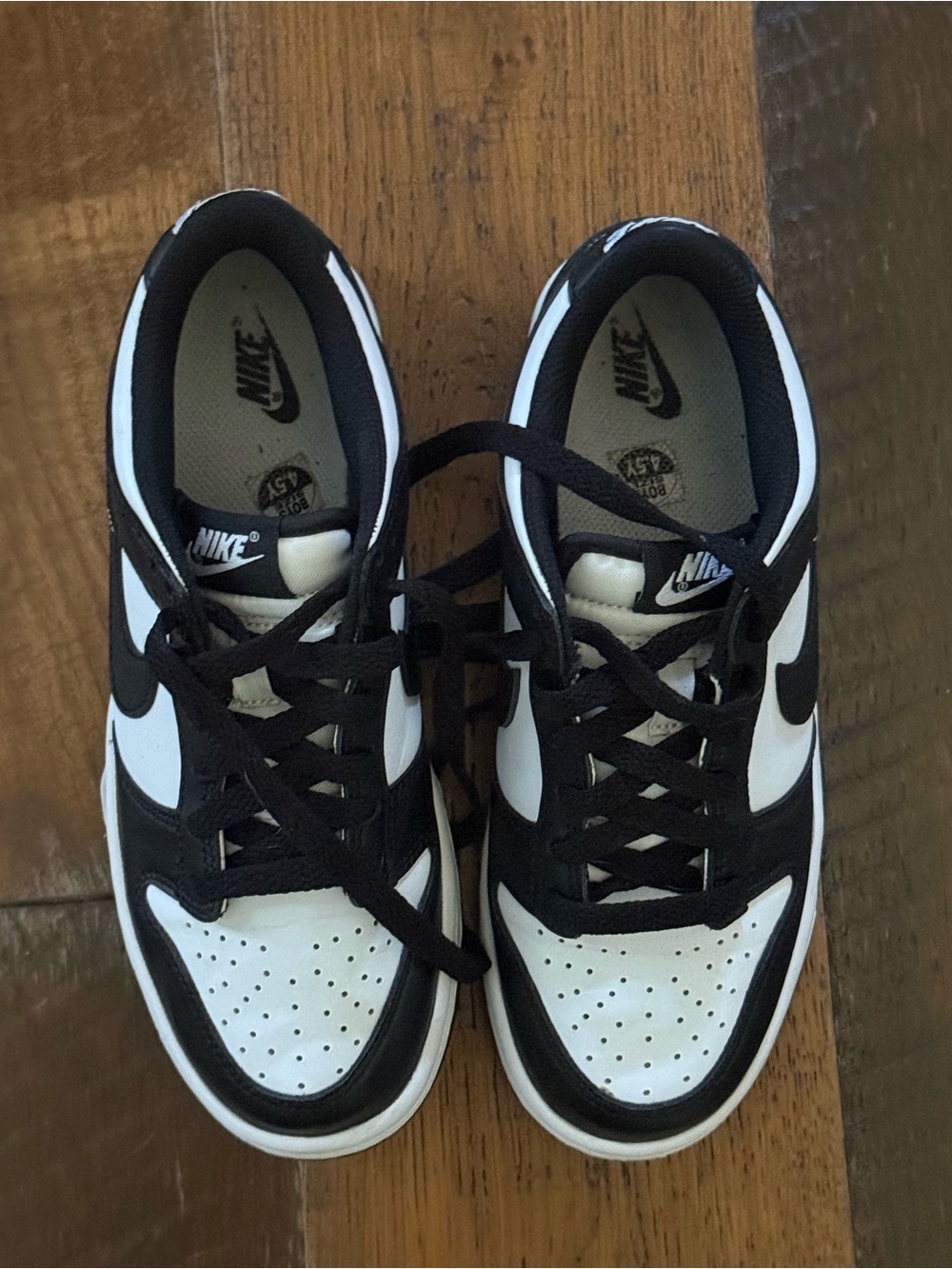 Nike Dunks Black and White Low-Top Sneaker Pair